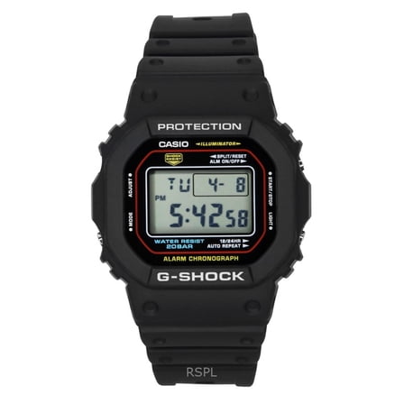 Casio G-Shock Men's DW5600E-1V, 45mm Resin Case, Shock & Water