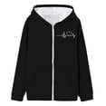 thumbnail image 4 of Vrotazzy Girls Zip Up Hooded Sweatshirt With Cute Heart Print Pullover Casual Jacket for Kids Youth Outerwear, 4 of 4
