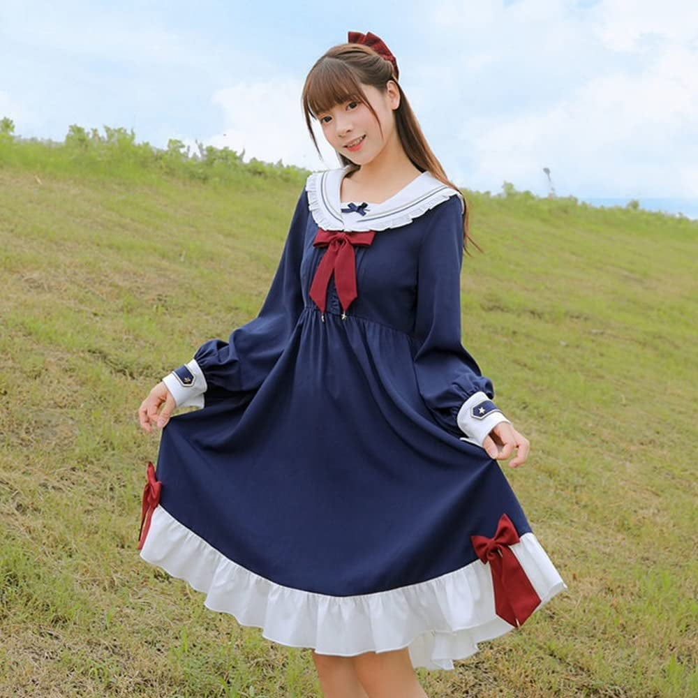 DanceeMangoo Kawaii Cute Sailor Dress Students Bow India