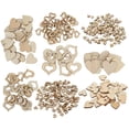 thumbnail image 2 of Heart Cutouts, Strong Durable Two Different Styles Wooden Hearts 4 Different Sizes Multifunctional  For Wedding Decoration For DIY Crafts, 2 of 8
