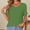 Green, variant on Women's V-Neck Tee Summer Tshirts Casual Short Sleeve Tops Loose Blouse Fit Tunic Soft