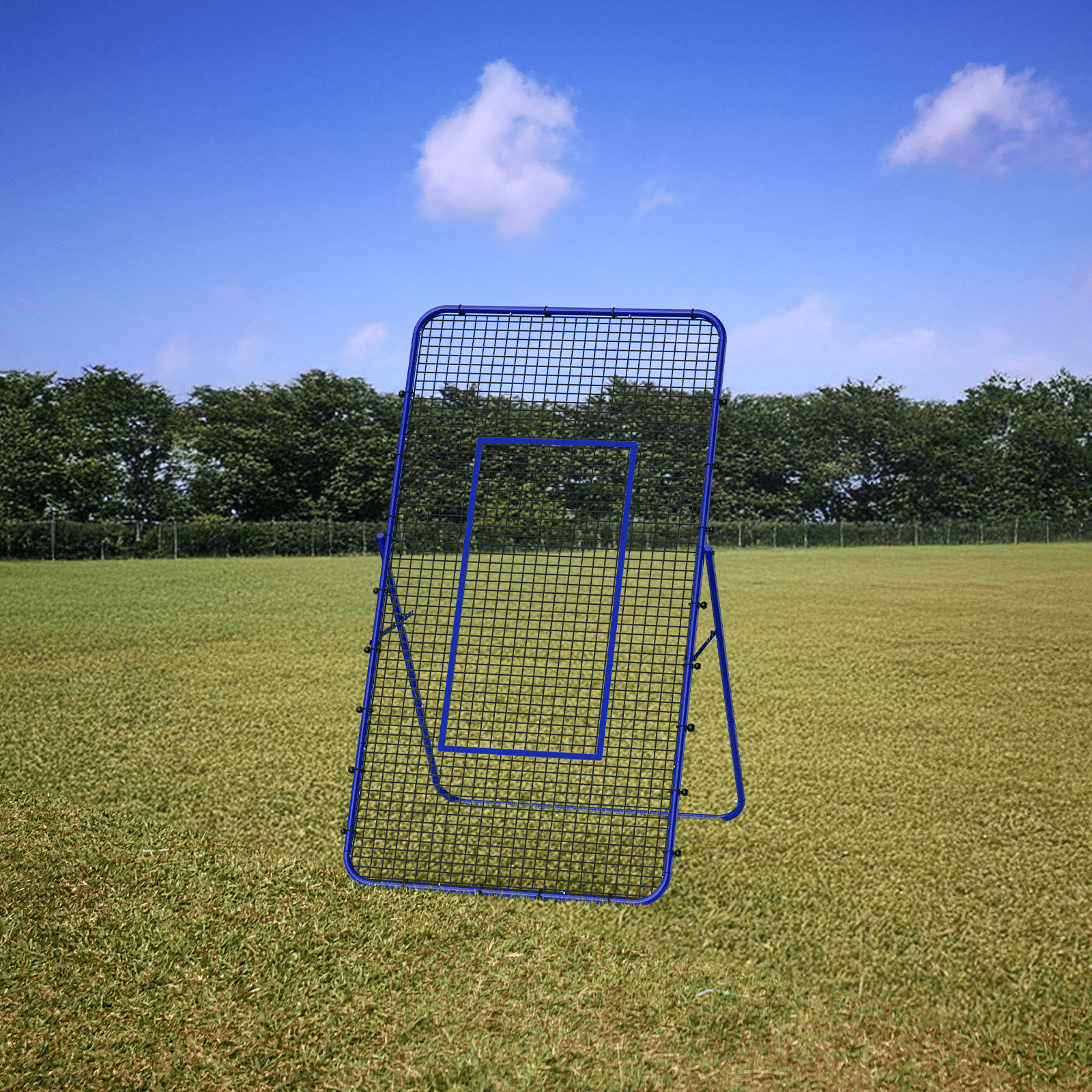 Adjustable Volleyball Rebounder Net 7x4 FT, Steel Frame & High-Tension PE Netting, Durable & Portable Volleyball Training Equipment Practice for Improving Volleying, Bumping, Spiking Skills