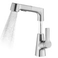 thumbnail image 1 of Graflsoa ZJX-2367 Universal 360° Rotating Pull-Out Kitchen Faucet with Ceramic Valve Core, 60cm Hose, Gravity Retraction, Multi-Function Shower and Bubble Modes, Available in Grey, White, Black,, 1 of 7