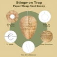 thumbnail image 4 of ACDANC 4 Pack Paper Fake Wasp Nest Decoy Hanging,Fake Hornet Nest Decoy Carpenter Bee Deterrent,Wasps Trap Wasp Deterrent Outdoor Yellow Jacket Carpenter Bee Traps for Outsides Garden Patio, 4 of 7