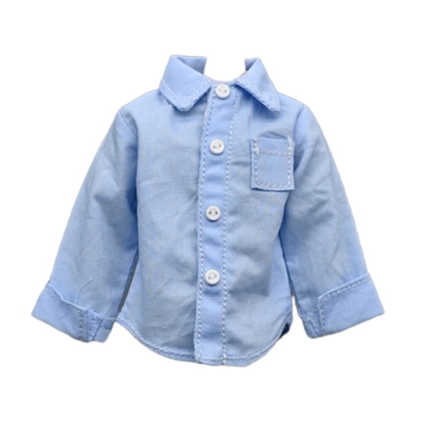 Camisa para figura masculina a escala 1/12, ropa para figura masculina de 6 pulgadas, regalos modernos para niños y adultos, modelo DIY, ropa para Azul