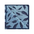 thumbnail image 4 of INSPIRE CHIC Men's Feather Pocket Square Soft Solid Handkerchief with Embroidered Edge Navy Blue One Size, 4 of 4