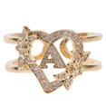 thumbnail image 1 of unbranded Anillo Inicial Dorado Con De Abierto Ajustable Para Mujer Joyería, 1 of 7