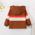 thumbnail image 4 of CAIVO Kids Boys Girls Patchwork Coats Hooded Jacket Toddler Windproof Zipper Outwear Long Sleeve Stylish Outerwear, 4 of 4