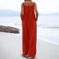 thumbnail image 5 of Summer Fashion Plus Size Jumpsuits for Women Petite Printed Jumpsuit Casual Button Pocket Sleeveless Wide Leg Trousers, 5 of 8
