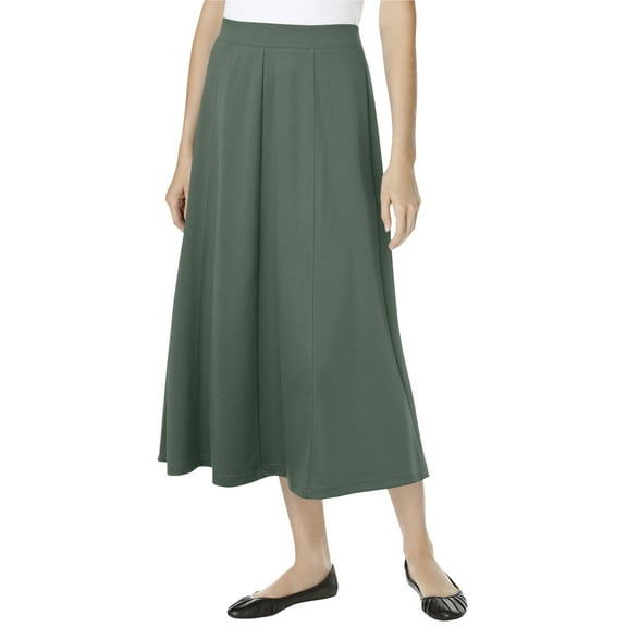 Woman Within Plus Size Ponte Knit A-Line Skirt