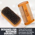 thumbnail image 3 of MEDca Wooden Beard Comb Set Head Hair & Mustaches Men's Grooming Kit, 3 of 9