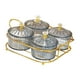 thumbnail image 5 of Platos para servir divididos, elegantes cajas para almacenar alimentos, bandejas para frutos secos. gris 4, 5 of 9