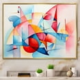 thumbnail image 2 of Designart "Soft Colors Tiles Cubic Harmony I" Oversized Abstract Framed Wall Art - Modern Colorful Abstract Geometric Hallway Framed Wall Art Decor, 2 of 7