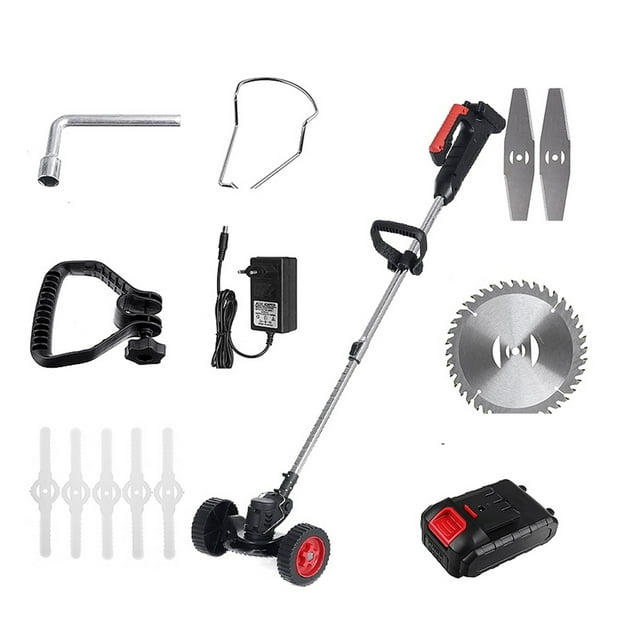 Tondeuse à Gazon Électrique 21V 21000RPM Sans Fil Taille-Haie Réglable Machine de Tonte à Main Outil de Jardinage