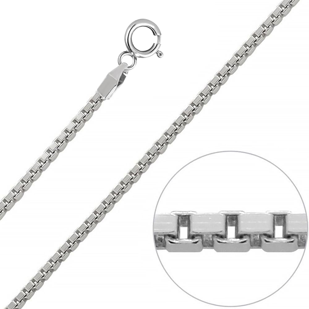 LeCalla 925 Sterling Silver 20" Inch Box Chain Necklace, 2MM Unisex Silver Chain for Men & Women, Gifts-Ready Jewelry