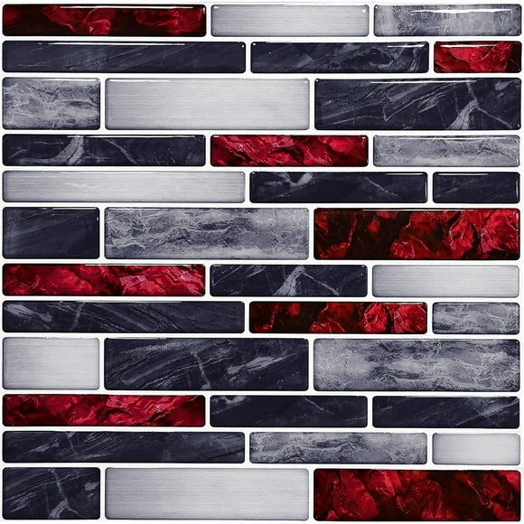Tile Floor Stickers Marble Embossed Pattern Modern Style PVC Wall Sticker Waterproof Self-adhesive For Living Room Toilet