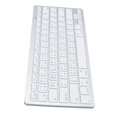thumbnail image 1 of Keyboard Bilingual Super Slim Cordless Keyboard Comfortable for PC Laptop Tablet User Friendly Ergonomic Design Silver, 1 of 7