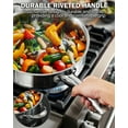thumbnail image 3 of Cooks Standard 4-Quart Stainless Steel Sauté Pan with Lid, 10.5-inch Deep Frying Pan Induction Cookware, Oven Safe Large Skillet Jumbo Cooker with Stay-Cool Helper Handle, 3 of 6