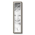 thumbnail image 2 of ArtToFrames 4" x 17" Silver with Stained Grey Picture Frame, 4x17 inch Silver Wood Poster Frame (WOM-4767), 2 of 7