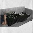 thumbnail image 6 of Saying Soft Flannel Fleece Throw Blanket, Hand Drawn Lion with Sunglasses Inspirational Freedom Themed Message, Cozy Plush for Indoor and Outdoor Use, 50" x 60", Black and White, by Ambesonne, 6 of 6