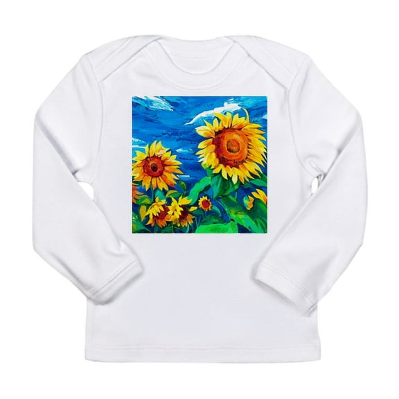 CafePress - Sunflowers Painting Long Sleeve T Shirt - Long Sleeve Infant T-Shirt