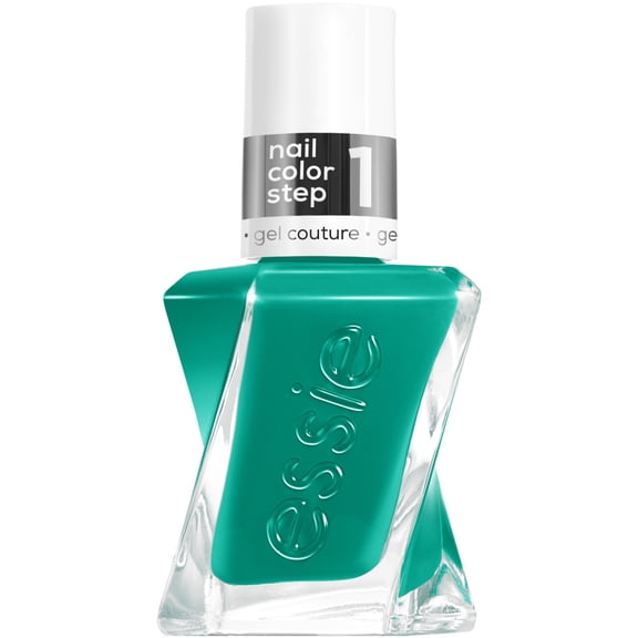 gel couture by essie gel-like nail polish, vegan, green, dopamine rush, 0.46 fl oz