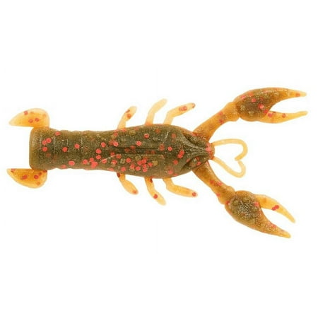 UPC: 0028632918470 | Berkley PowerBait® MaxScent Lil Trooper Fishing Soft Bait 2 1/2in | 6cm Watermelon Copper/Orange w/Red