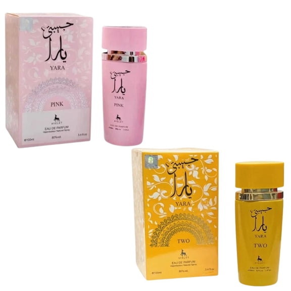 Yara Perfume Set 2pcs Pink , Two  3.4oz EDP Ayelet Women Gift