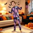thumbnail image 6 of Halloween Pajamas, Pastel Tie Dye Matching Family Pajamas Pink Purple Ghost Print Long Sleeve Two Piece Pajama Set Soft Sleepwear Nightwear Loungewear Girly Casual Photos, 6 of 7