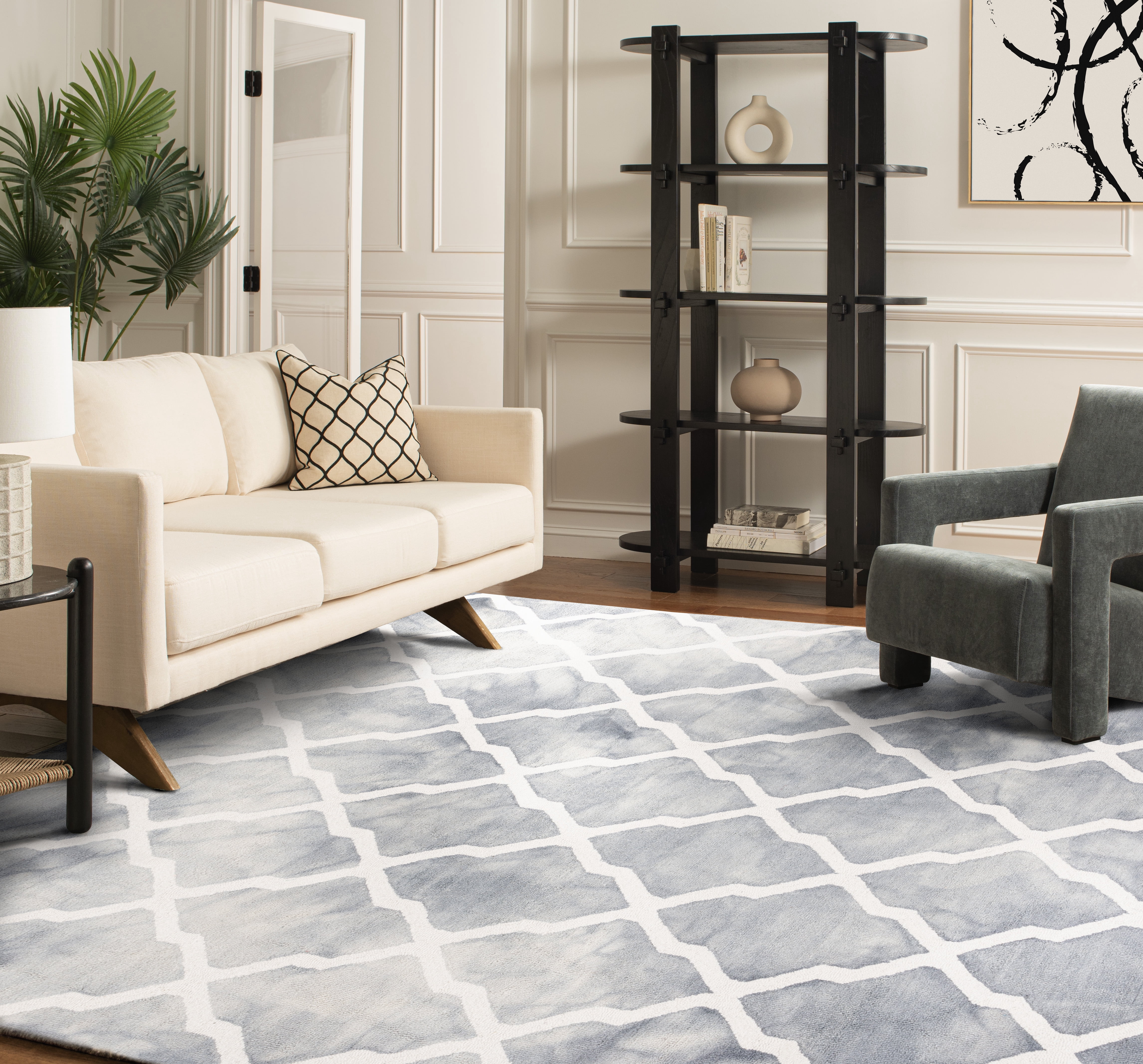 Safavieh Dip Dye Altan Distressed Wool Area Rug, Gray/Ivory, 10' x 14'