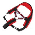 thumbnail image 2 of Arnés grande de nailon rojo para perros para caminar cómodamente y con control, diseño duradero con tracción en el pecho y la espalda, 2 of 8