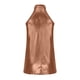 thumbnail image 4 of ICHUANYI Clearance Womens Casual Solid Color Round Neck Halter Sleeveless Tops Blouses Tops Tank Shirt Vest With Zipper(Coffee, L) ICHUANYI WER2023081115364, 4 of 6
