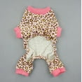 thumbnail image 4 of Fitwarm Leopard Ribbon Soft Velvet Dog Pajamas for Pet Dog Clothes Comfy Pjs Small, 4 of 7