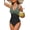 Type-A Green Black, variant on Women Tummy Control One Piece Swimsuit - Push Up Bathing Suit Full Coverage Slimming Swimwear