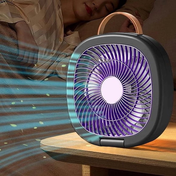 Ventilador de escritorio plegable con temporizador digital, brisa fresca, portátil, para uso en la oficina y el hogar