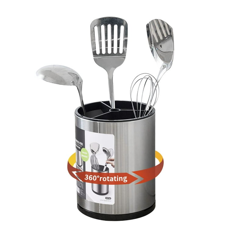 Stainless Steel Rotating Utensil Holder