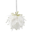 thumbnail image 2 of Northlight Beaded Feathers Christmas Ball Ornament - 5" - White, 2 of 6