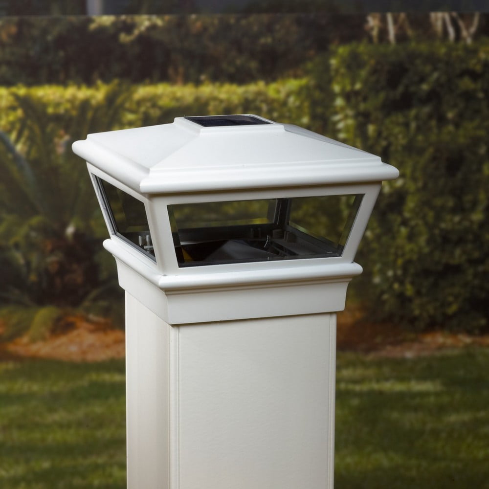6x6 VersaCap White Solar Post Cap