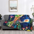 thumbnail image 6 of Throw Blanket for Couch Sofa and Bed, Colorful Floral Forest Fairy Soft Plush Throw Blanket, Fuzzy Cuteness Comfy Warm Washable Flannel Blanket Throws for All Season, 6 of 8