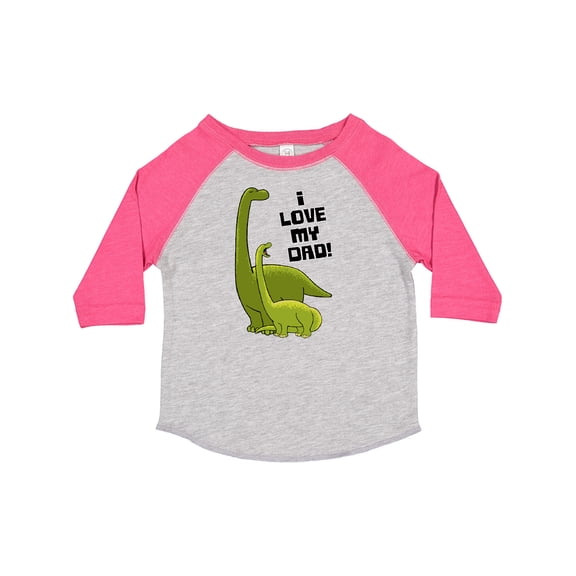I Love My Dad with Baby and Daddy Brontosauruses Toddler T-Shirt