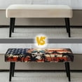 thumbnail image 6 of Psesaysky Hawaiian Skull Print Stretch Bench Covers Slipcover, USA Flag Anti-Dust Bench Seat Protector, Washable Rectangle Seat Covers for Dining Room, Living Room, Kitchen, 6 of 7