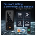 thumbnail image 4 of Door Lock, Tuya Digital Electronic Smart Door Lock Biometric Fingerprint Door Handle Keyless Digital Password Smart Home ,Easy to Install, 4 of 7
