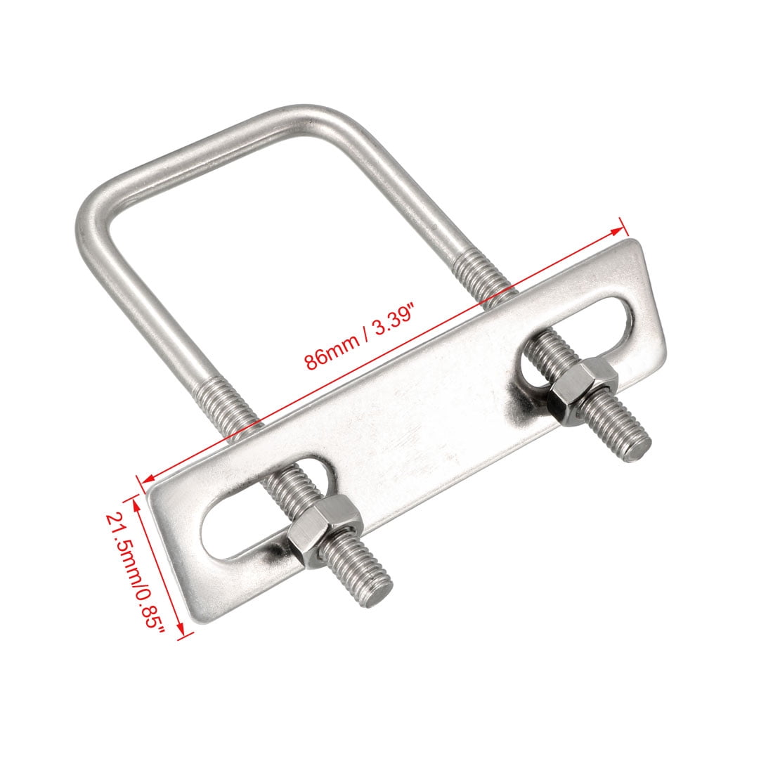 Unique Bargains 304 U-Bolts with Nuts and Secure Fastening M6 D 1.57" W x 3.15" L