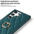 thumbnail image 3 of Allytech Galaxy S22 Ultra Case with Finger Ring, 360° Rotatable Ring Holder Kickstand Luxury PU Leather Non-Slip Shockproof Business Women Men Phone Covers for Samsung Galaxy S22 Ultra 5G 6.8Darkgreen, 3 of 8