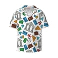 thumbnail image 3 of Goofa Art Of Livings Printed Men's Casual Short-sleeved Shirt,Lightweight Breathable Button-down,Summer Casual men's top,Versatile Fashion shirt-4X-Large, 3 of 7