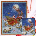 thumbnail image 1 of Hilo Algodón Ecológico Bordado Punto Cruz Papá Noel Contado 14 Quilates 46x59cm, 1 of 9