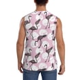 thumbnail image 4 of Uemuo Pineapple Flamingo Pattern Men's Sleeveless T-Shirt,Muscle Athletic Tank Top, Moisture-wicking Quick-dry Breathable Classic Tee Top for Gym Run Outdoor Sports-XX-Large, 4 of 8