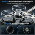 thumbnail image 3 of baomifa-for iPhone 16 Pro/iPhone 16 Pro Max Camera Lens Protector, [Original Shooting Model] Shatterproof Ultra HD Tempered Metal Glass Camera Screen Protector Cover Film Accessories, Clear, 3 of 4