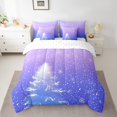 thumbnail image 2 of YST Ombre Bed Sheets Set,Purple Gradient Bed In A Bag For Kids Girls,Christmas Day King Comforter Set 7 Piece,Xmas Snowflake Tree Bed Set,Winter Snow Bedding Comforter Sets,With 2 Pillowcase, 2 of 4