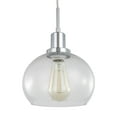 thumbnail image 3 of Woodbridge Lighting Austin 1-Light Glass Mini-Pendant in Bronze/Clear Seedy, 3 of 5